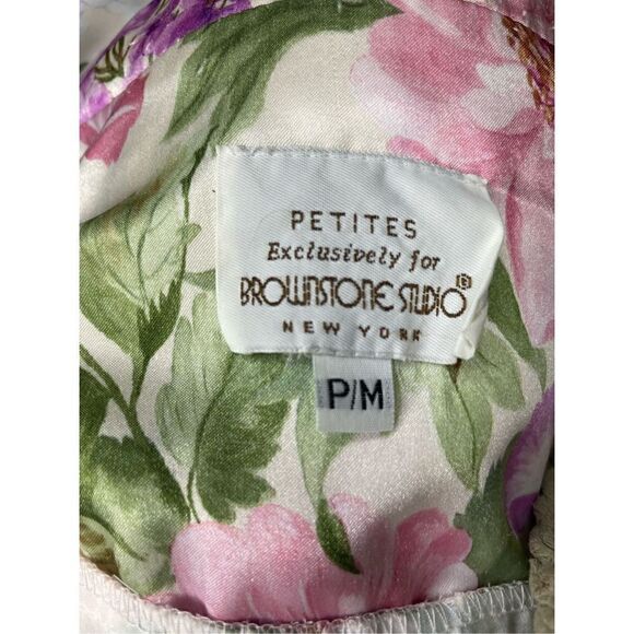 Brownstone Studio Women’s Multicolor Floral Print Midi Nightgown Size PM - Picture 8 of 8